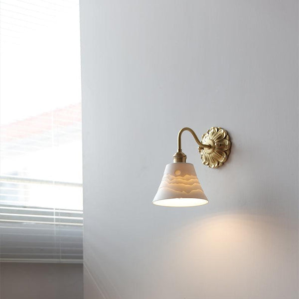 Messing Keramische Wandlamp - wandlampen - sfeerbeeld