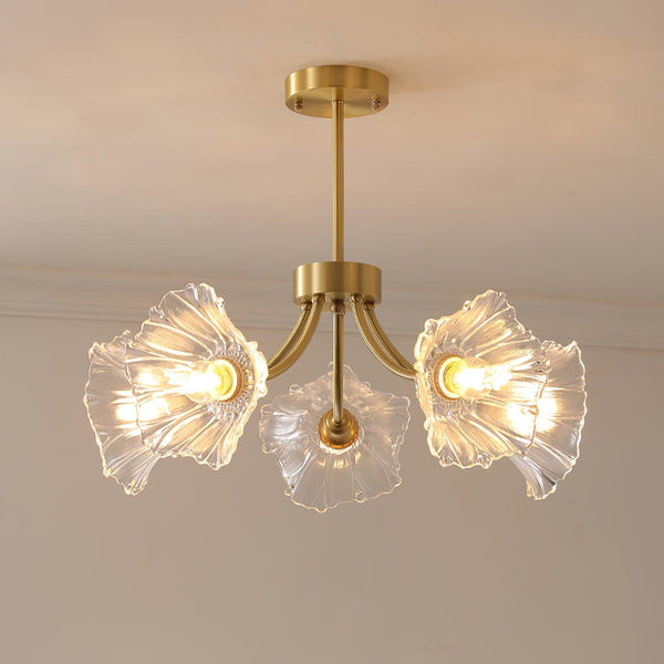 Glazen Kroonluchter Kalin Bloem - hanglampen - verlicht