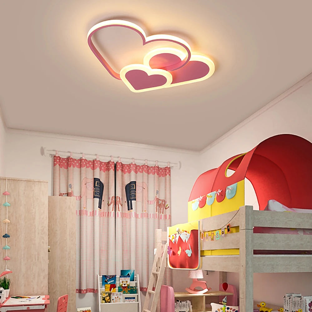 Hanglamp met luchtballonnen in roze