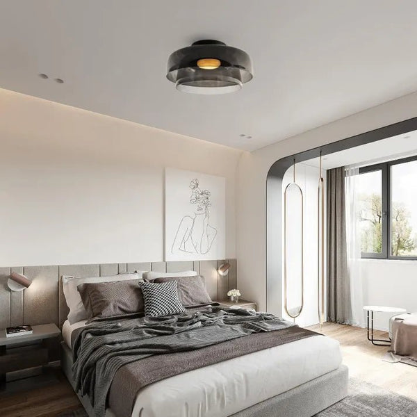 Scandinavische Designer Creatieve Persoonlijkheid Middeleeuwse Glazen Plafondlamp - plafondlamp - afmetingen