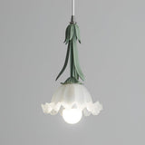 Glazen Hanglamp In De Vorm Van Een Bloem
