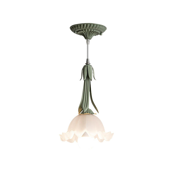 Glazen Hanglamp In De Vorm Van Een Bloem