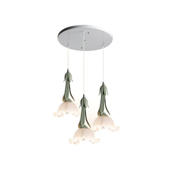 Glazen Hanglamp In De Vorm Van Een Bloem - hanglampen