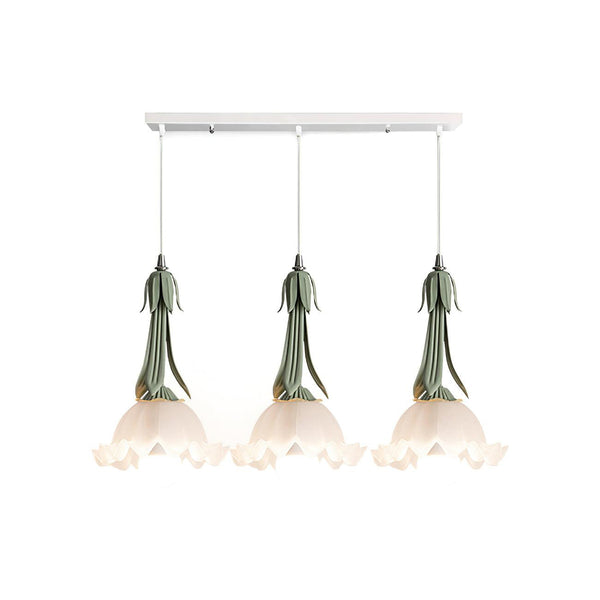 Glazen Hanglamp In De Vorm Van Een Bloem