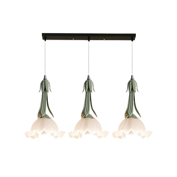 Glazen Hanglamp In De Vorm Van Een Bloem - hanglampen - in de kamer