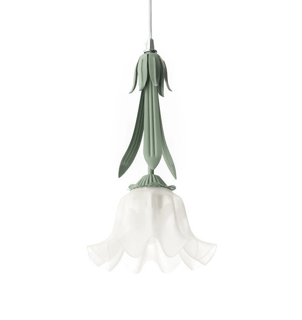 Glazen Hanglamp In De Vorm Van Een Bloem - hanglampen - close-up