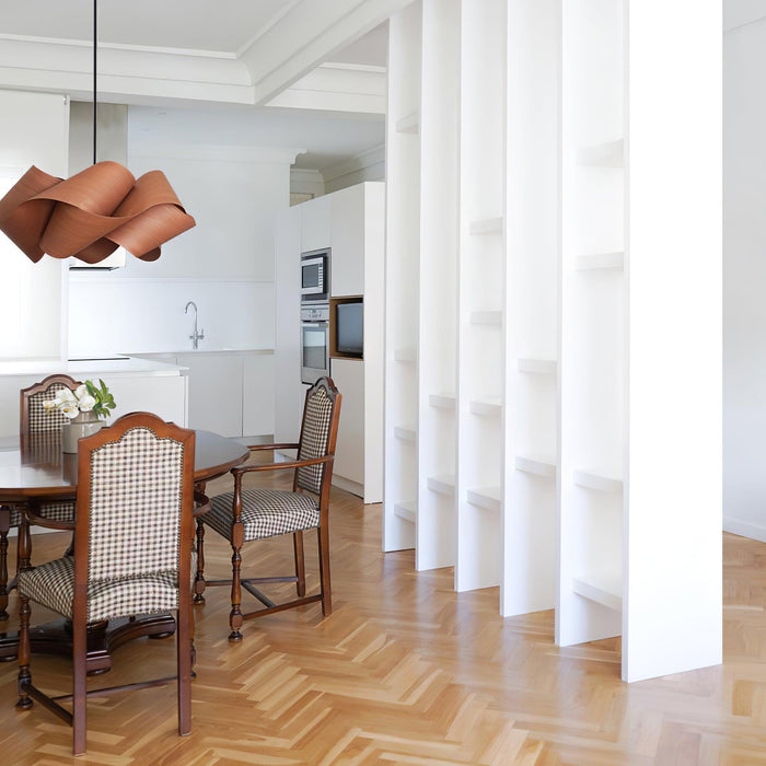 Houten Moderne Hanglamp Voor In De Eetkamer - hanglampen - detail