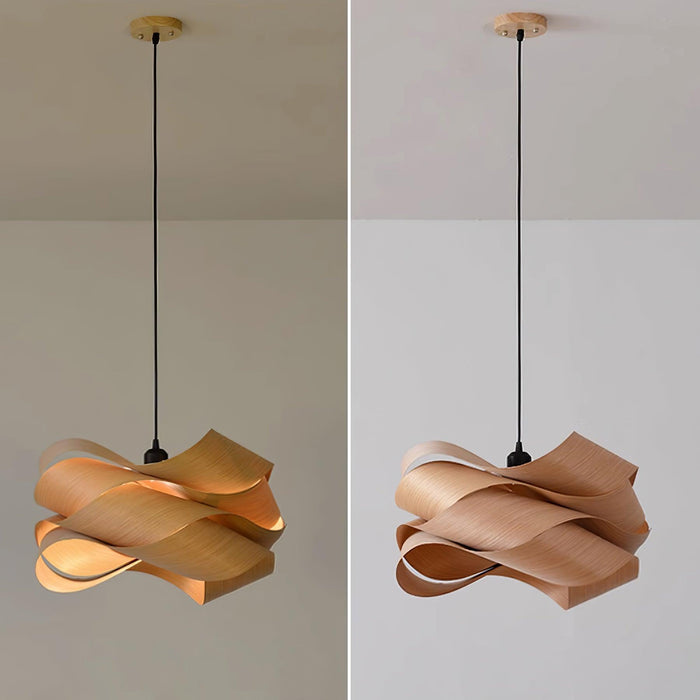Houten Moderne Hanglamp Voor In De Eetkamer - hanglampen - close-up