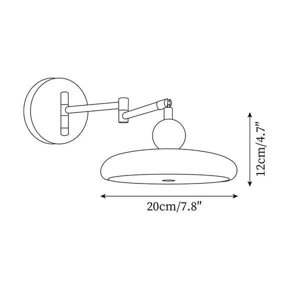 Elegante Wandlamp Voor In De Slaapkamer - wandlampen - zijaanzicht