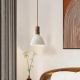 Crème Wind Massief Houten Hanglamp