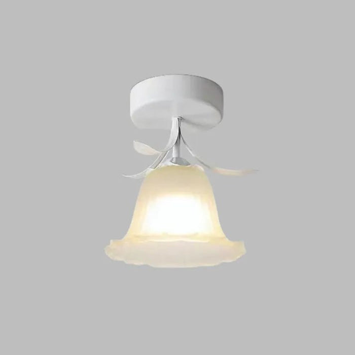 Eenvoudige Tiffany Plafondlamp Met Minibloemen - plafondlamp - zijaanzicht