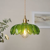 Vintage Glazen Bloem Hanglamp