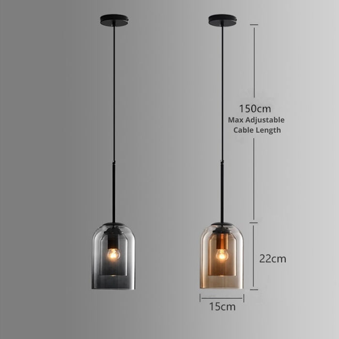 Mica Mid-Century Hanglampen Met Dubbel Glas - hanglampen - sfeerbeeld