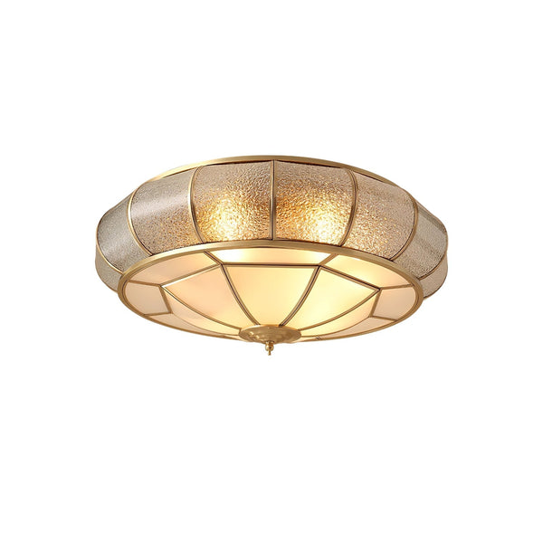 Ronde Glazen Plafondlamp Met Structuur - hanglampen - afmetingen