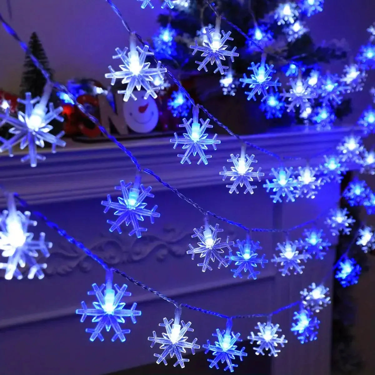 FrostLume LED Sneeuwvlok Slingerlicht
