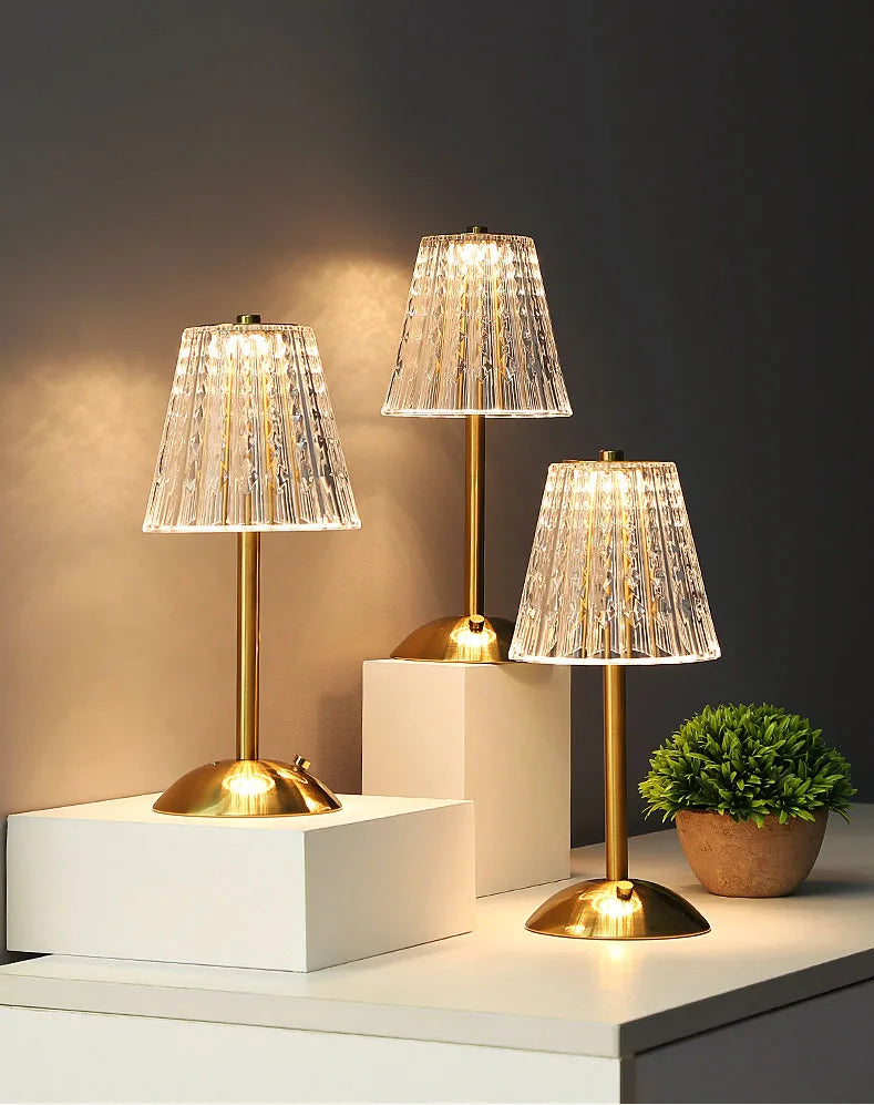 Aurora CrystalTouch – Klassieke Kristallen LED Tafellamp met Touchfunctie