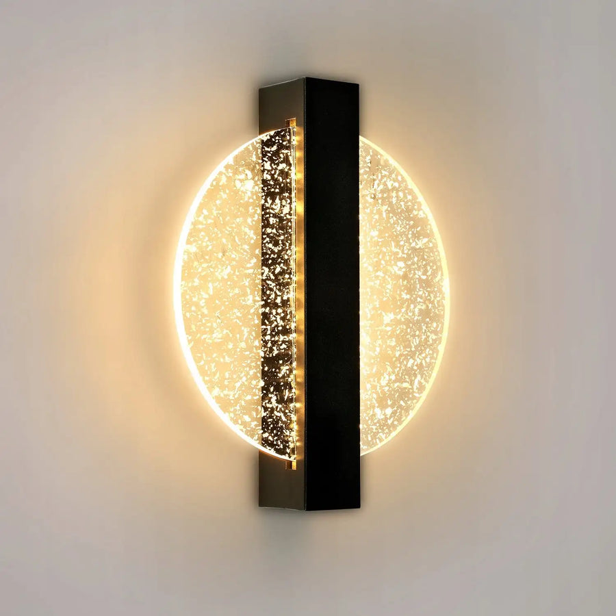 LumaLeaf Rond Wandpaneel – Moderne LED Wandlamp met Zilveren Blad & Warm Licht (3500K)