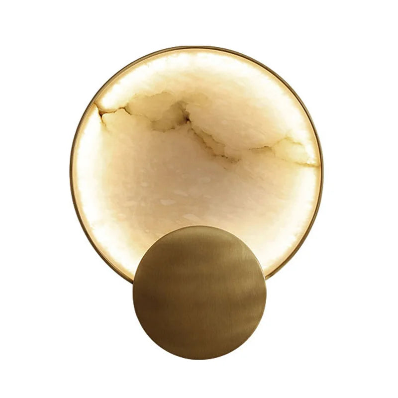 Round Marble Wall Lamp - wandlampen - close-up