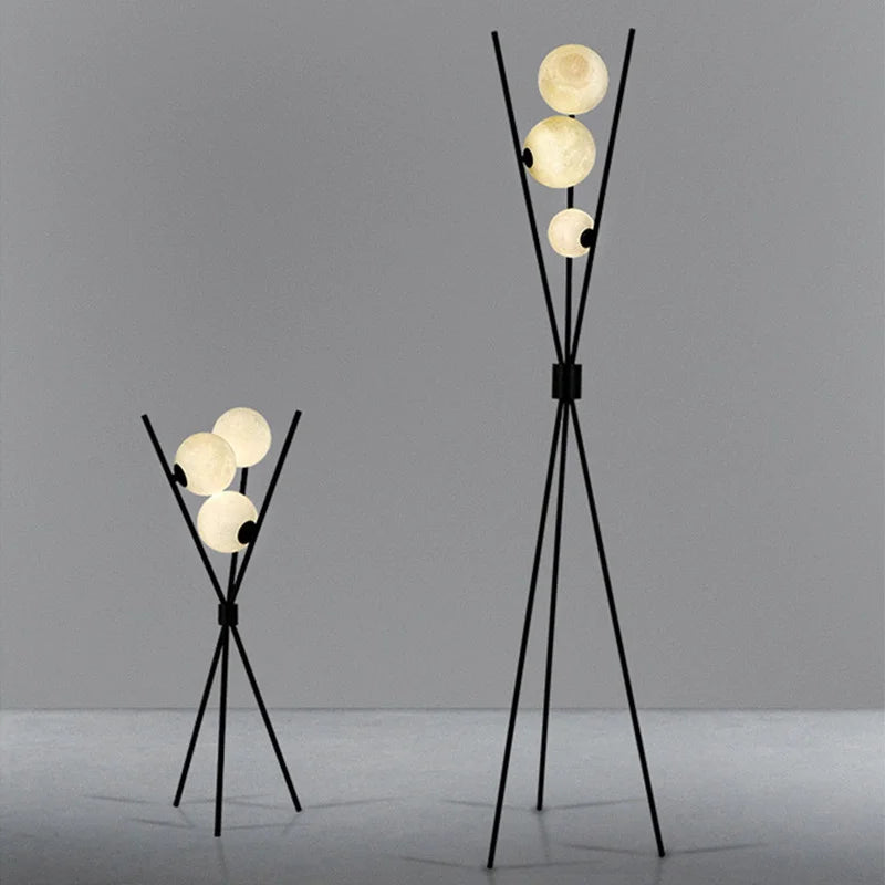 LunaGlow 3D Maan Vloerlamp – Elegante LED Tripod Lamp voor Woonkamer, Slaapkamer & Studieruimte - vloerlamp - close-up