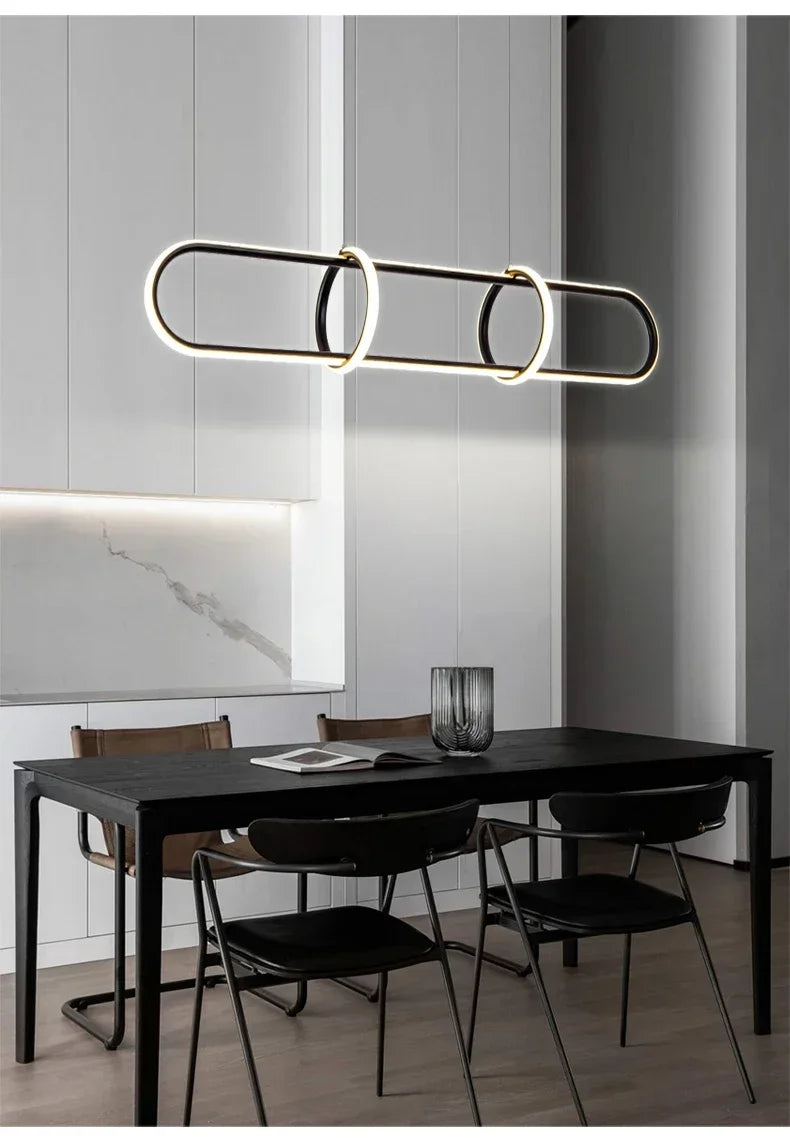 Moderne LED Hanglamp - Stijlvolle Hanglamp voor Woonkamers, Slaapkamers &amp; Hotel - hanglampen - zijaanzicht