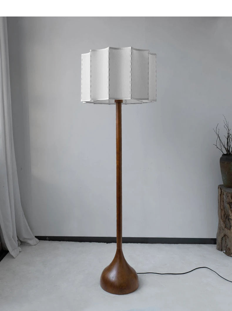 Wabi Sabi Houten Staande Vloerlamp - wandlamp - detail