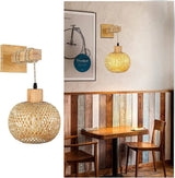 SolBambu Wandlamp – Handgeweven Bamboe Lantaarn voor Natuurlijke Moderne Interieurs