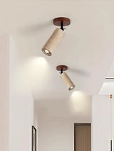 LumiSabi Travertin Natuursteen LED Plafondlamp – Moderne Wabi-Sabi Lamp