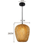 ZenWeave Bamboe Hanglamp – Handgeweven Oosterse Stijl voor Huis en Restaurant
