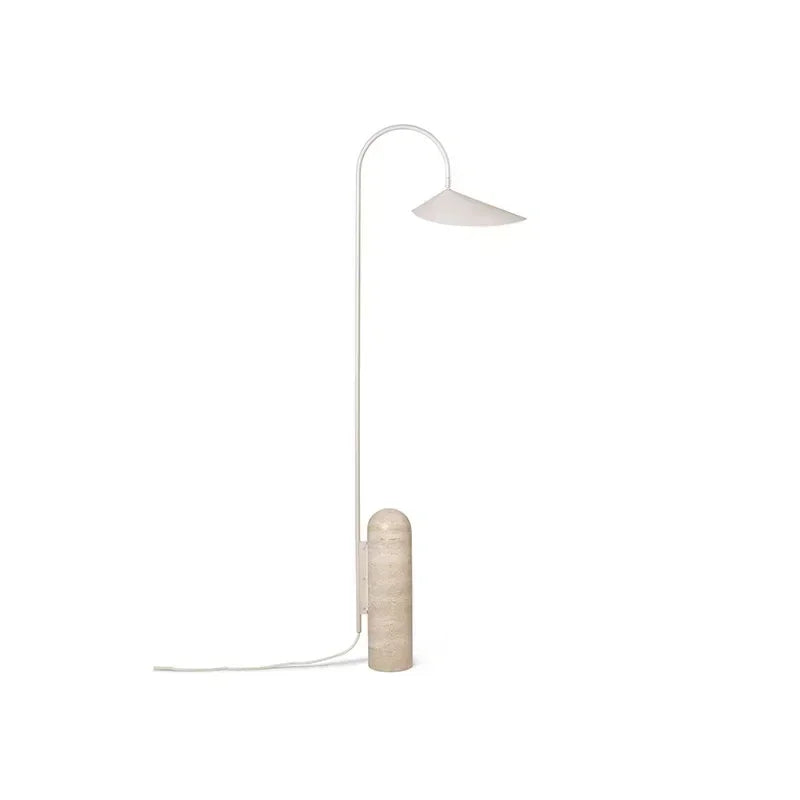 Nordic Arum | Minimalistische Design Vloerlamp met Marmeren Basis - vloerlampen - gemonteerd