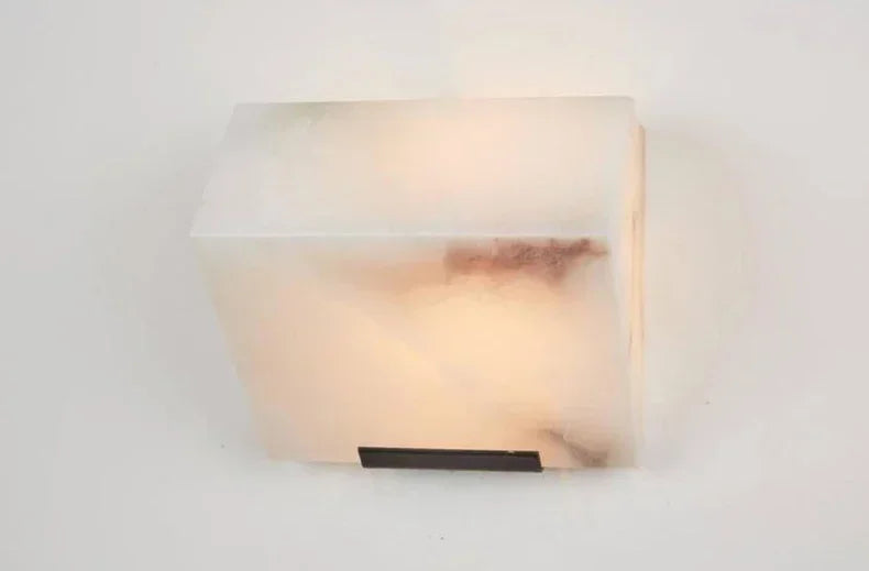 MarbleLuxe Nordic LED Wandlamp – Natuurlijke Marmeren Sfeerverlichting - wandlamp - gemonteerd