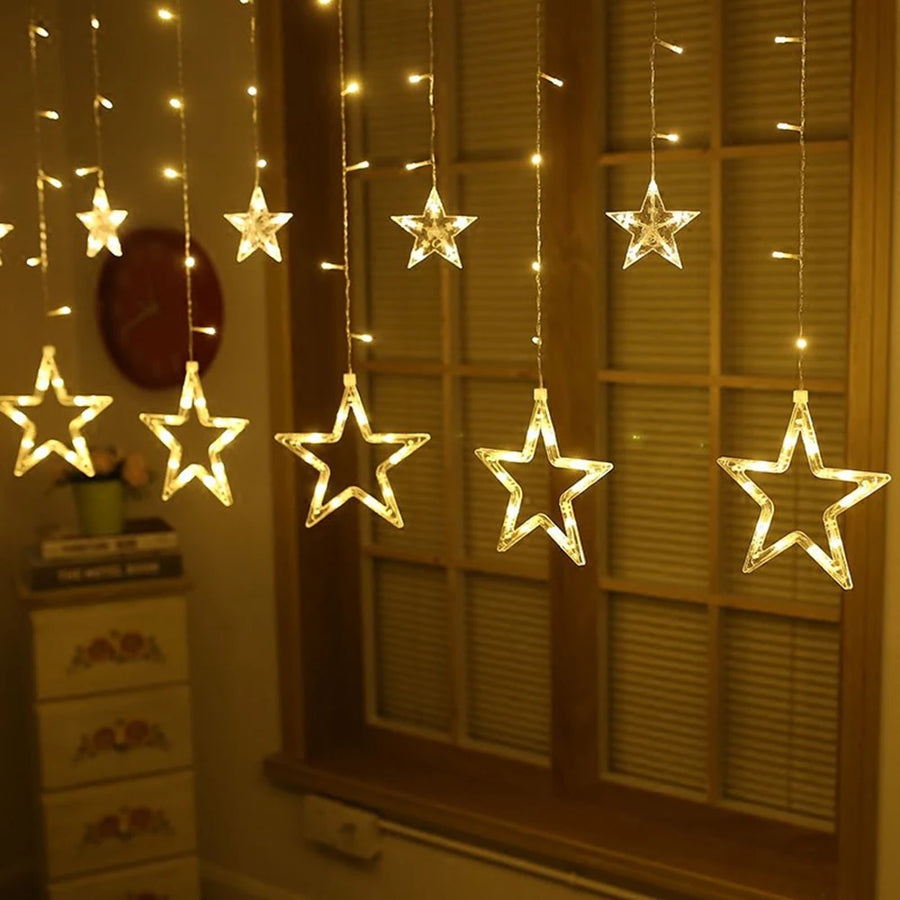 LumiSter 3.5M Sterren Gordijnverlichting – 138 LED Fairy Lights Kerstverlichting