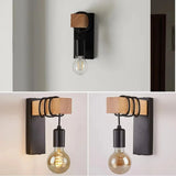 RetroLume – Vintage Wandlamp van Hout & IJzer met LED E27 | Industrieel & Loft Design