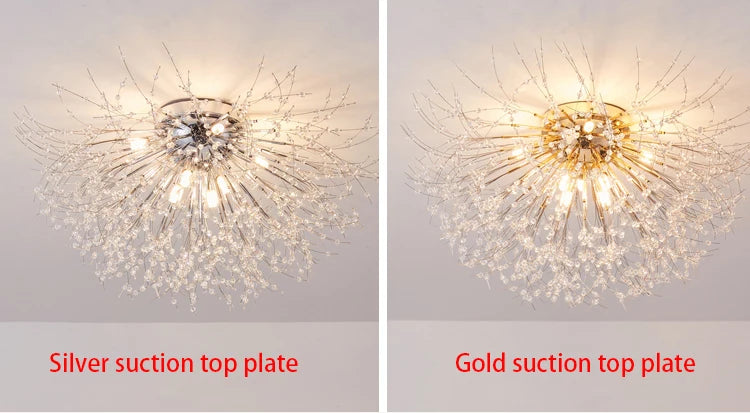 Dandeluxe Paardenbloem Kristal Plafondlamp - plafondlamp - verlicht