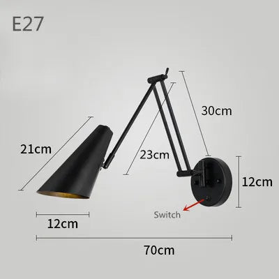 LUXARM Verstelbare Wandlamp met Lange Arm - wandlamp - sfeerbeeld