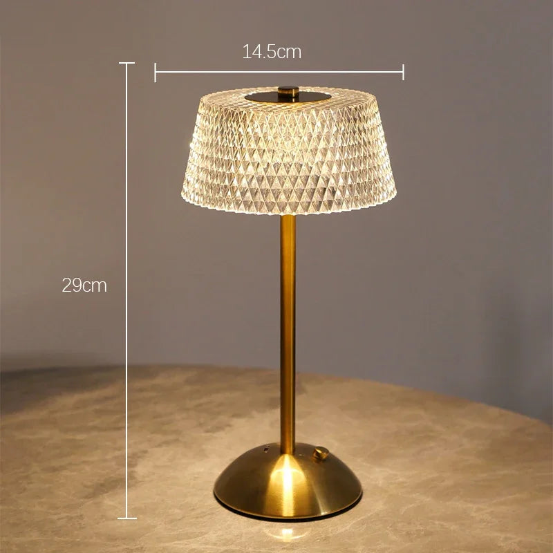 LumaGlow Touch – Oplaadbaar Glazen LED Nachtlampje