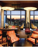 Wabi-Sabi Luxe Stoffen LED Plafondlamp – Minimalistische Rond Vliegende Schotel Hanglamp