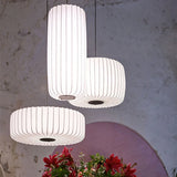 Modern Japanese Wabi Sabi Zijdehanglamp