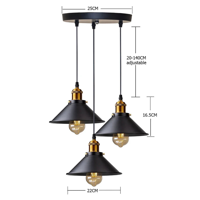 IronGlow Vintage LED Hanglamp – Retro Industriële Verlichting voor Keuken & Woonruimte