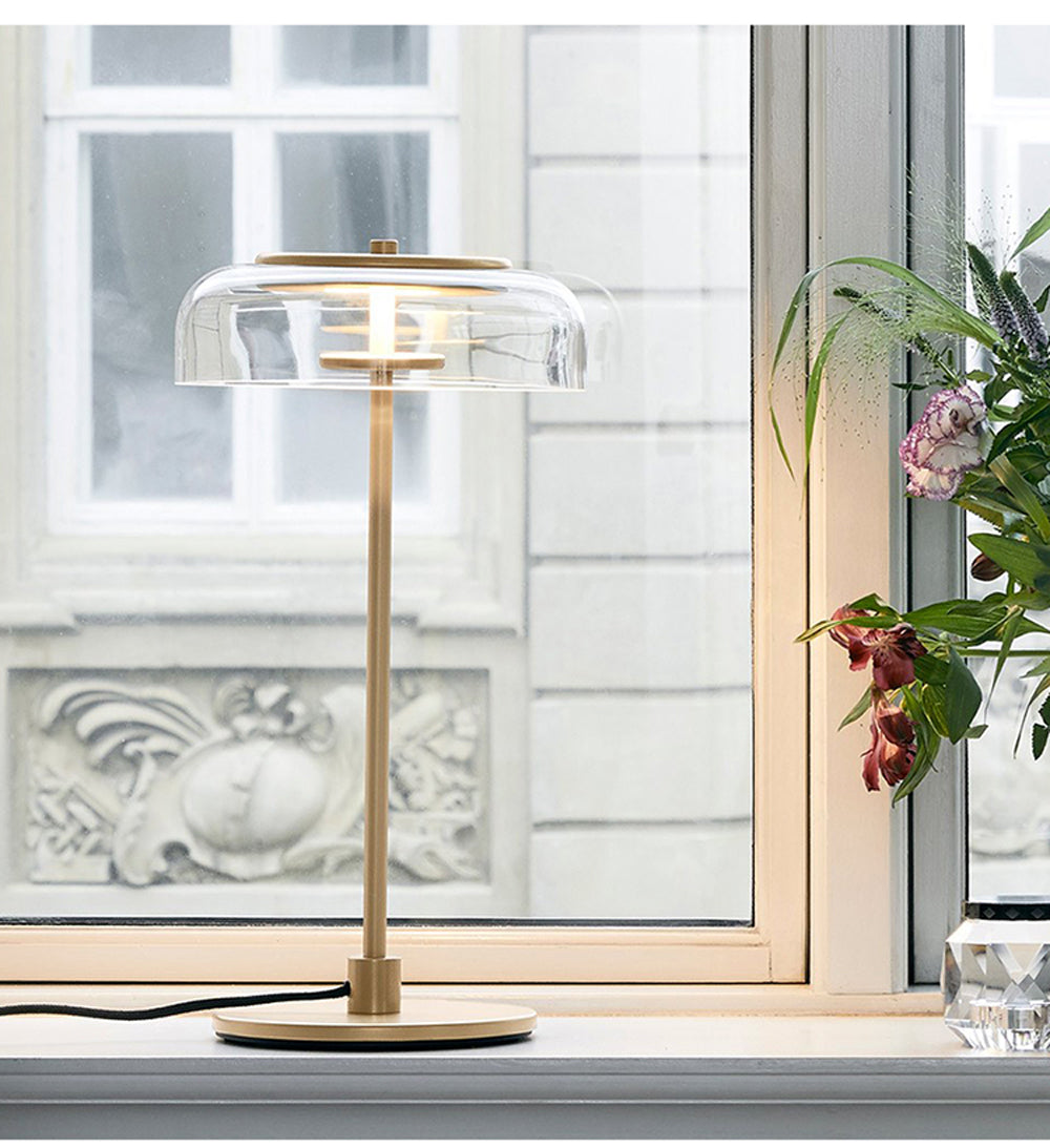 Aurélo – Designer Tafellamp van Glas met LED in Postmoderne Stijl - tafellampen - zijaanzicht
