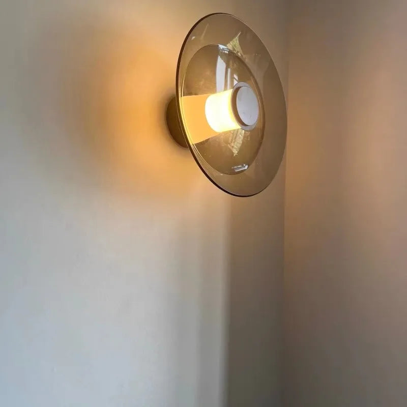 Nordic AuraGlass – Moderne Glazen LED Wandlamp - wandlamp - in de kamer