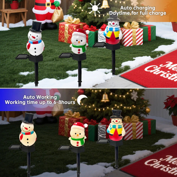 SnowGlow Kerst Sneeuwpop Solar LED Padverlichting