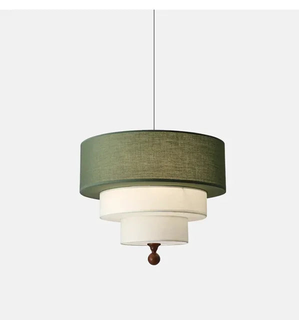 Boho Green Fabric Hanglamp - hanglampen - detail