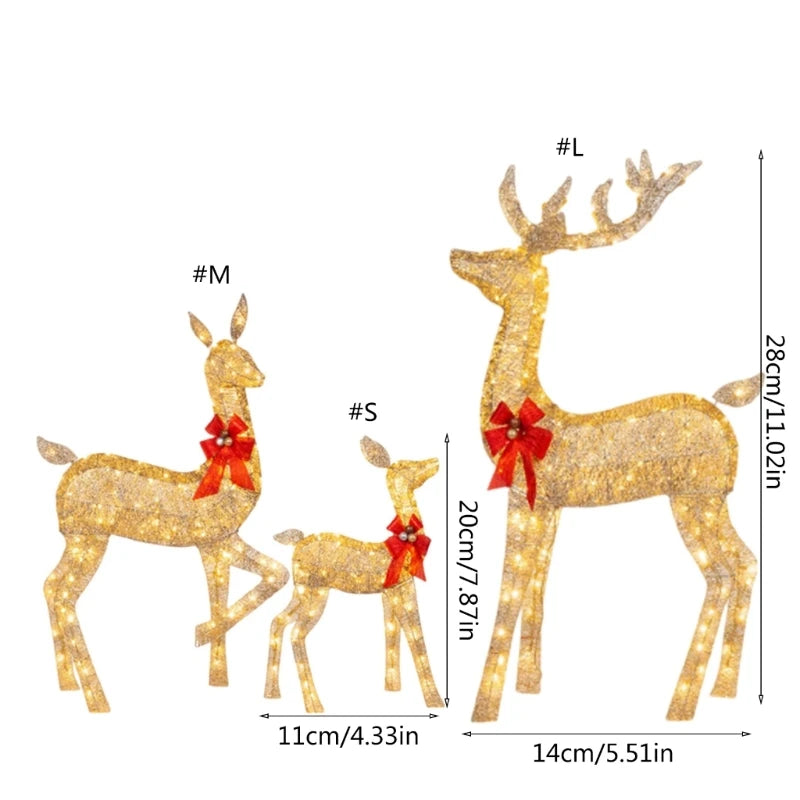 LumiGift 3-Delige Verlichte Cadeaudoos Set met LED - buitenverlichting - verlicht