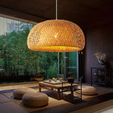 ZenWeave Bamboe Hanglamp – Handgeweven Oosterse Stijl voor Huis en Restaurant