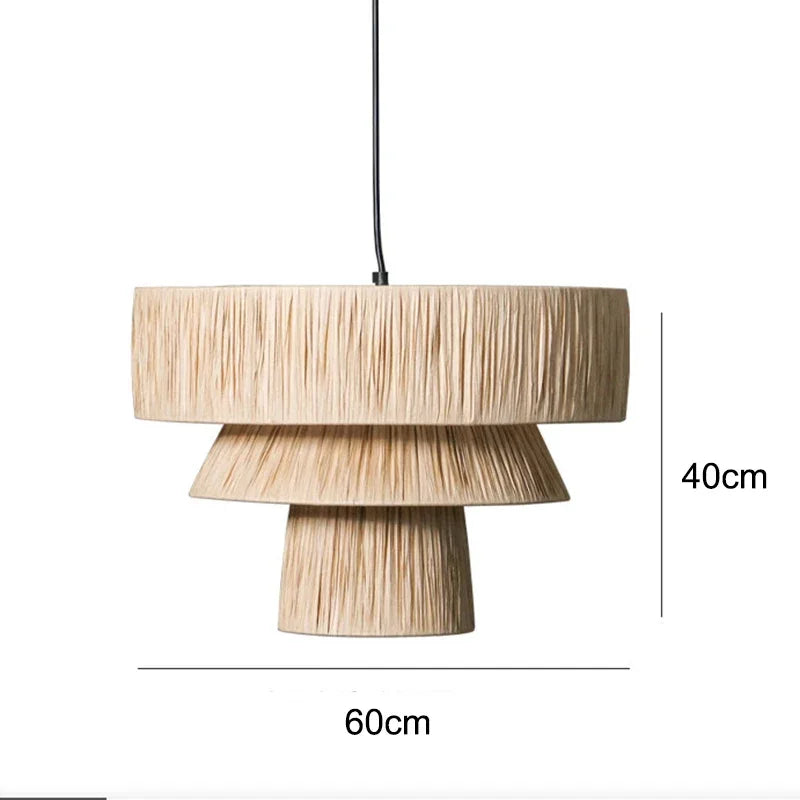 ZENLUMI Japanse Rieten Hanglamp