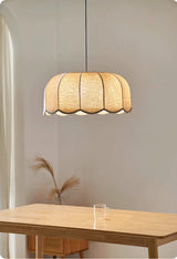 Nordic Wabi Glow – Minimalistische Wabi Sabi Linnen LED Hanglamp