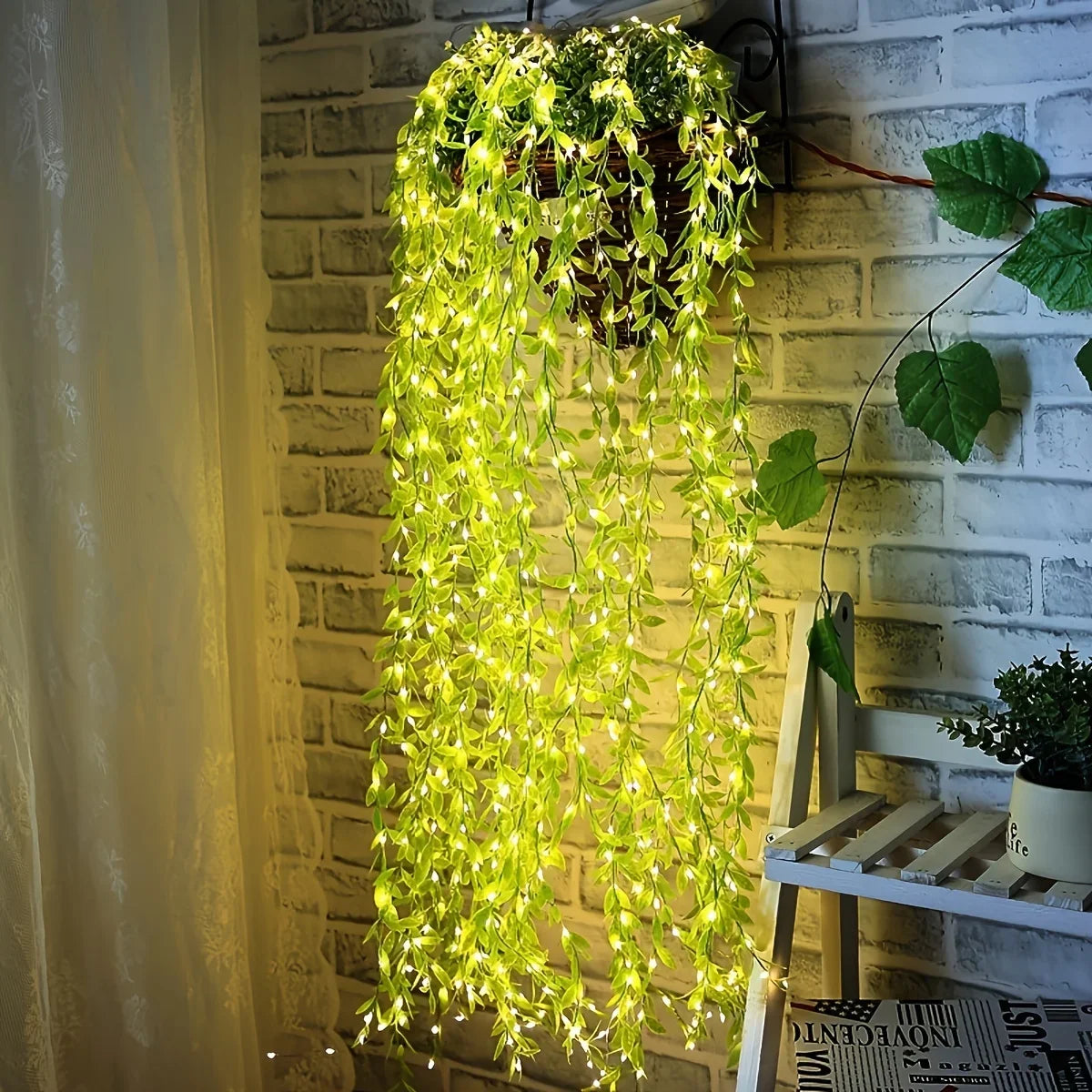 LeafLuma 2M LED Slinger met Bladdecor - buitenverlichting - sfeerbeeld