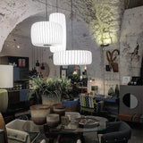 Modern Japanese Wabi Sabi Zijdehanglamp