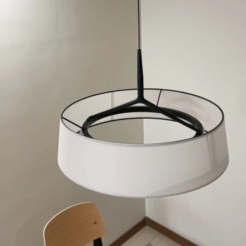 CircoLuce: Moderne Minimalistische LED Hanglamp van Stof - hanglampen - sfeerbeeld