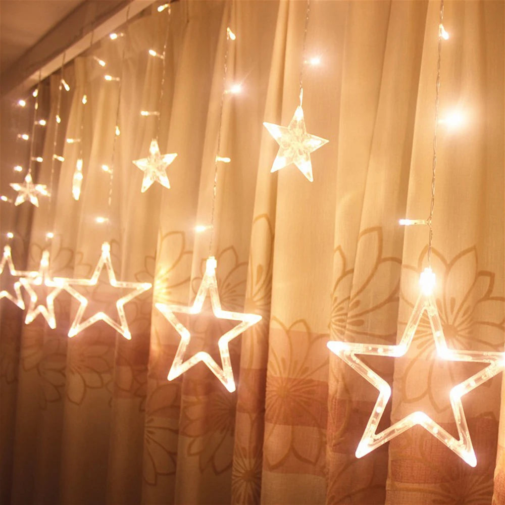 LumiSter 3.5M Sterren Gordijnverlichting – 138 LED Fairy Lights Kerstverlichting - buitenverlichting - detail
